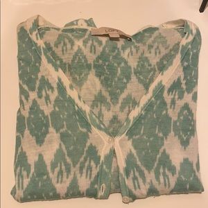 LOFT XXSP v-neck tissue cardigan